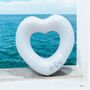 Personalised White Heart Pool Float, thumbnail 1 of 4