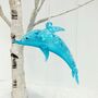 Handmade Glass Dolphin Decoration, thumbnail 1 of 3