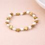 Personalised Waterproof Gold Plated Star And White Star Stretch Bracelet, thumbnail 3 of 5