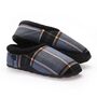 Freddie Blue Check Mens Slippers Indoor/Garden Shoes, thumbnail 2 of 8