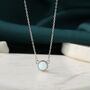Cosmic Opal Dainty Coin Pendant Necklace, thumbnail 5 of 12