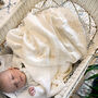 Organic Personalised Embroidered Large Muslin Swaddle, thumbnail 4 of 7