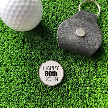 Personalised Happy 80th Birthday Golf Ball Marker, 4 of 4