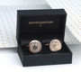 Personalised Round Congratulations Cufflinks, thumbnail 2 of 6