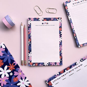 A5 Blank Floral Notes Notepad, 4 of 5