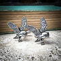 Barn Owl Cufflinks Antiqued Pewter, thumbnail 1 of 2