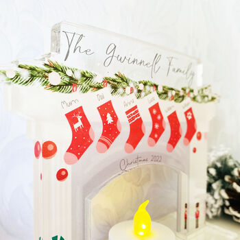 Personalised Christmas Fireplace Candle Decoration, 3 of 4