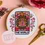 'The World' Tarot Cross Stitch Kit, thumbnail 1 of 4