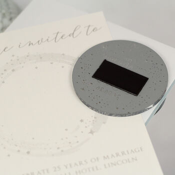 Sparkly Circle Vow Renewal Invitation Magnet, 5 of 7