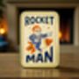 Match Tin Storage Box Candle Home Accessory Matches Funny Music Gift | Rocket Man, thumbnail 5 of 6