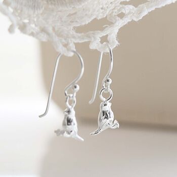 Sterling Silver Little Bird Dangly Earrings, 4 of 10