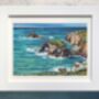 Lands End Cornwall Collage Art Print, thumbnail 1 of 4
