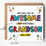 Awesome Grandson Birthday Card Any Age, thumbnail 1 of 5