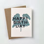'Happy Birthday' Palm Letterpress Card, thumbnail 2 of 3