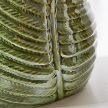 Botanical Green Leaf Jug Vase, 3 of 4