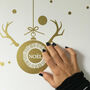 Christmas Stag Bauble Decal Sticker, thumbnail 1 of 3