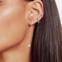 Gold Or Silver Ear Threader Pearl Drop Earrings, thumbnail 1 of 8