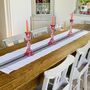 White And Grey Cotton Table Runner, thumbnail 1 of 4