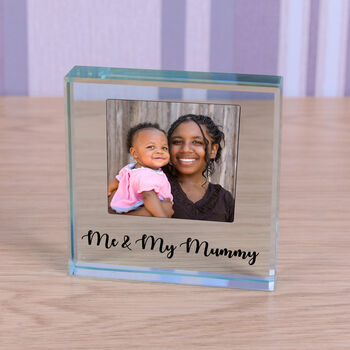 Personalised Me And My Mummy Glass Photo Block, 2 of 3