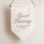 Moon And Stars New Baby Details Hanging Flag, thumbnail 3 of 3