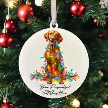 Personalised Vizsla In Christmas Lights, 6 of 9