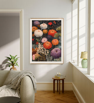 Japanese Abstract Flower Art Print, 2 of 4