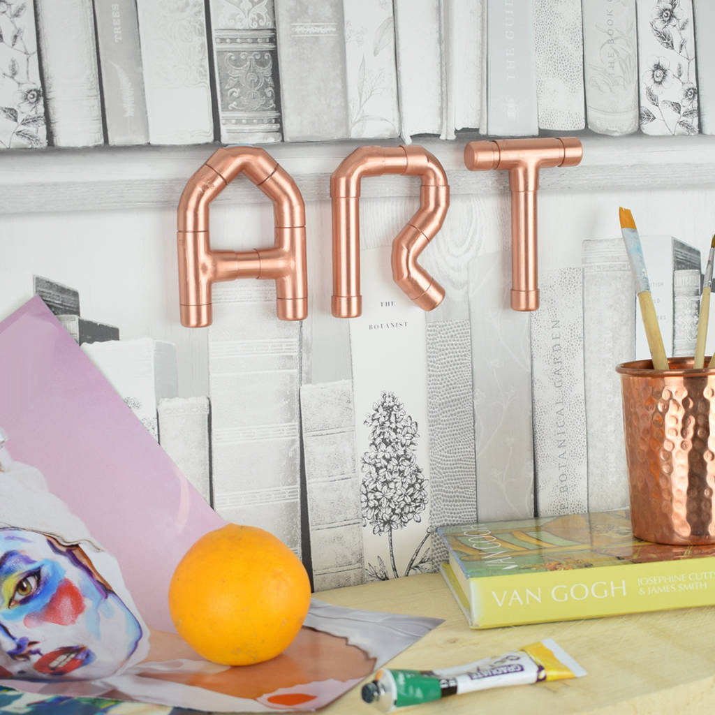 'art' copper letters by proper copper design