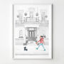 London Kensington Dog Walk Signed Fine Art Print, thumbnail 5 of 8