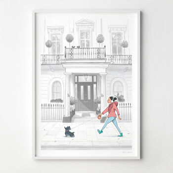 London Kensington Dog Walk Signed Fine Art Print, 5 of 8