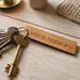Personalised French Text Wooden Keyring Gift, thumbnail 1 of 4