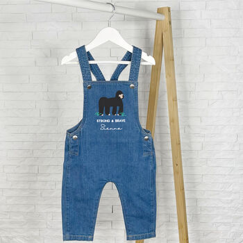 Gorilla Strong And Brave Personalised Kids Dungarees, 3 of 3