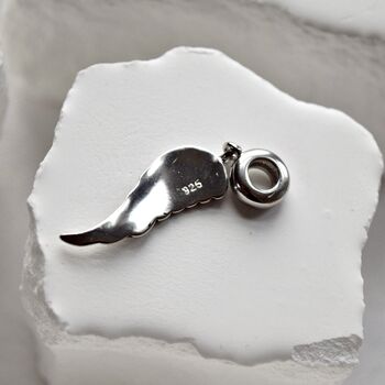 Sterling Silver Angel Wing Charm, 5 of 7