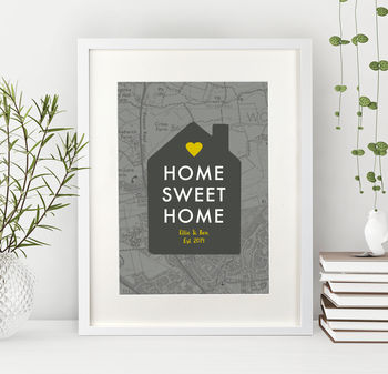 Home Sweet Home Personalised Map Print, 3 of 12