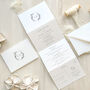 Botanic Crest Concertina Wedding Invitation, thumbnail 1 of 7