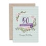 50th Birthday Fabulous Years Age Card, thumbnail 1 of 2