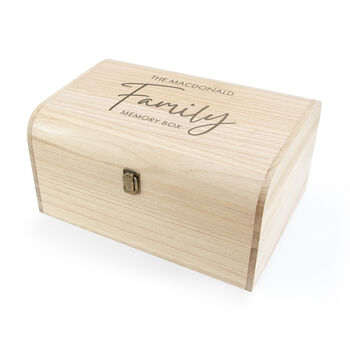 Personalised Our Family Luxury Keepsake Chest, 10 of 10