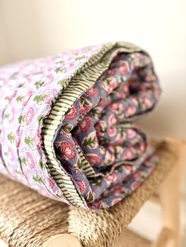 Luxury Reversible Block Print Quilt, 3 of 5