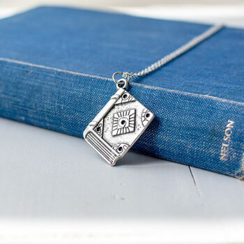 Silver Plated Book Pendant Necklace, 3 of 10