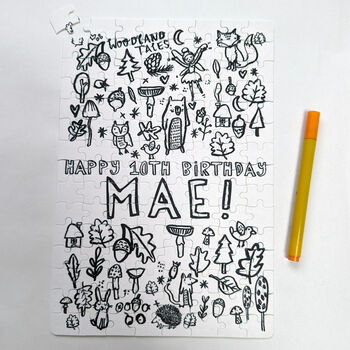 Personalised Colour It In Jigsaw Birthday Card, 5 of 5