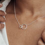 Sterling Silver Eternity Circle Necklace, thumbnail 3 of 11