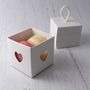 White Heart Design Favour Boxes: Pack Of Ten, thumbnail 2 of 2