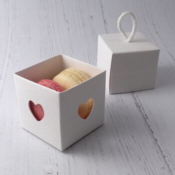 White Heart Design Favour Boxes: Pack Of Ten, 2 of 2