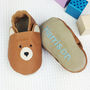 Personalised Leather Bear Baby Shoes, thumbnail 2 of 6