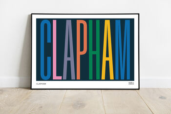 Clapham Typographic Art Print, 2 of 5