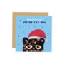 4pk Cute Cat Christmas Cards, thumbnail 2 of 5