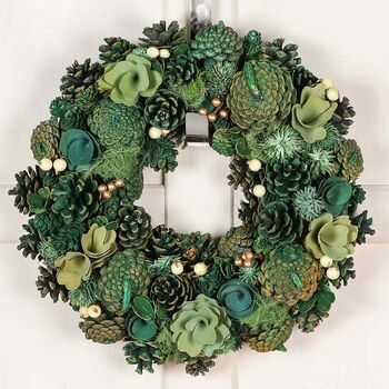 Natural Evergreen Spring Wreath, 3 of 6