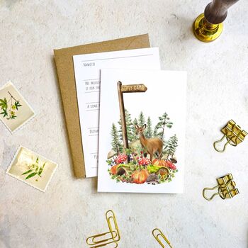 Autumn Woodland Gatefold Invitation, 6 of 10