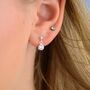 Sterling Silver Birthstone Dangle Stud Earrings, thumbnail 2 of 5