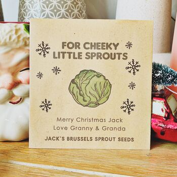 Brussels Sprouts Seed Packet Stocking Filler, 5 of 5