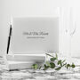Personalised Luxury Medium White Leather Guest Book, thumbnail 2 of 6
